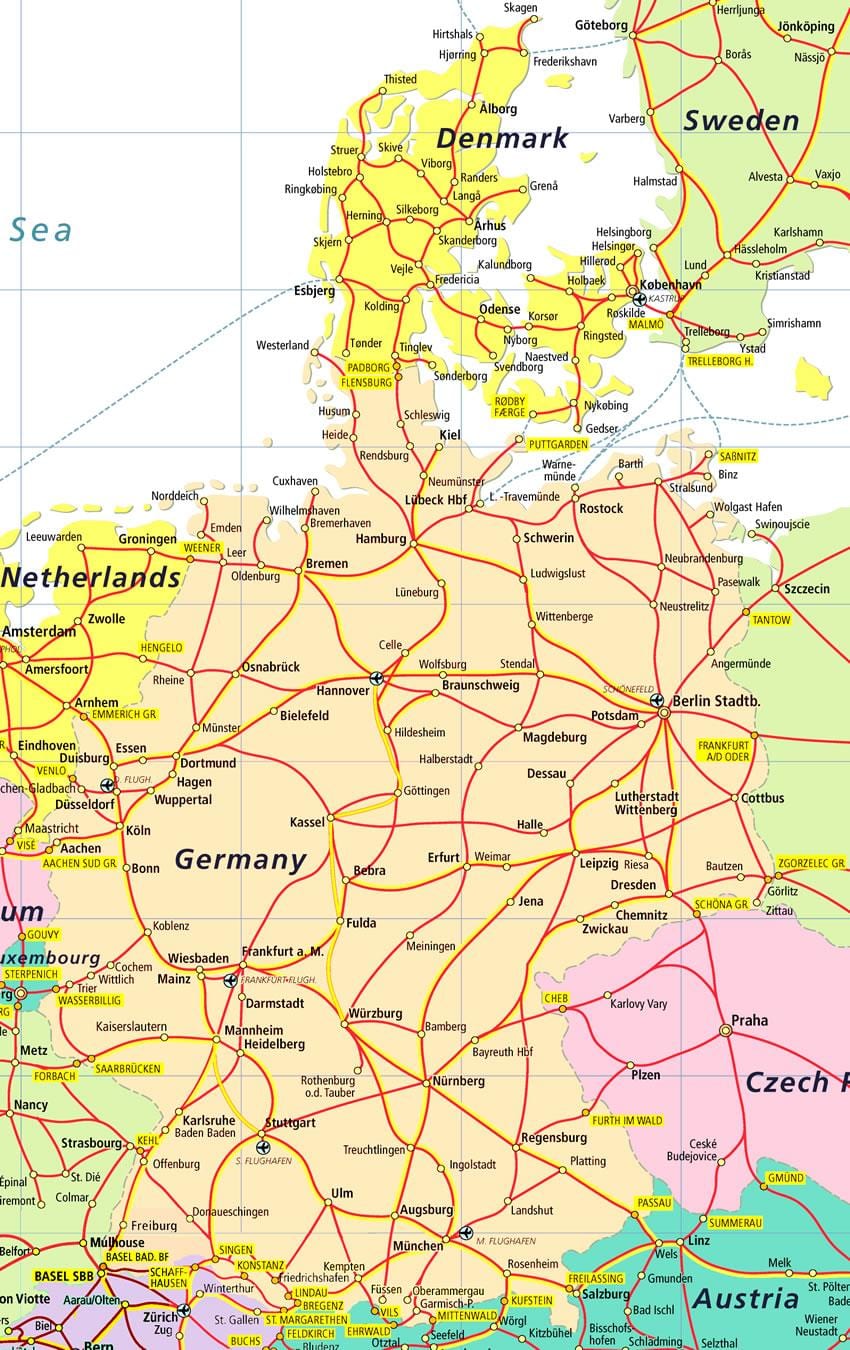 danija lankytinų vietų žemėlapis
