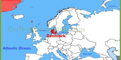 Kopenhaga danija europos žemėlapis