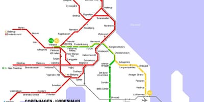 Žemėlapis metro danija 