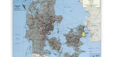 Tarptautiniai oro uostai danijoje žemėlapyje