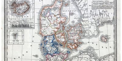 Senas žemėlapis danija